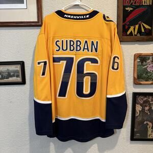 P.K. Subban RARE Fanatics Nashville Predators NHL Hockey Jersey Size Men’s Large